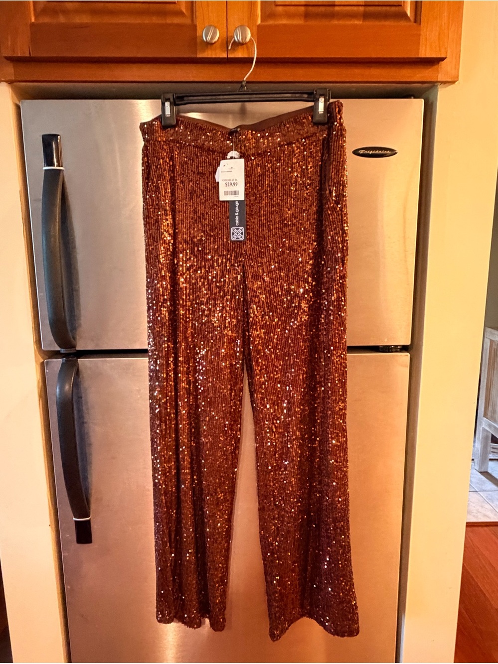 Cable & Gauge Copper Sequin Pants